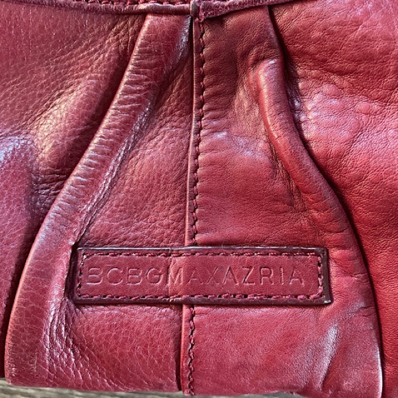 BCBG Max Azria Leather Purse in Burgundy 6 pockets! - Picture 5 of 7